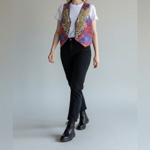 Vintage Ana Mori Beaded Vest One Size Hippie/Retro/Boho